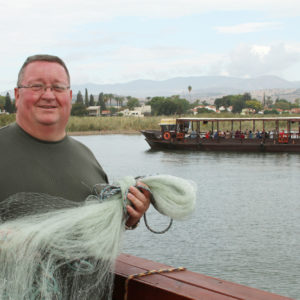 Father Gary Dailey on the Sea of Galilee